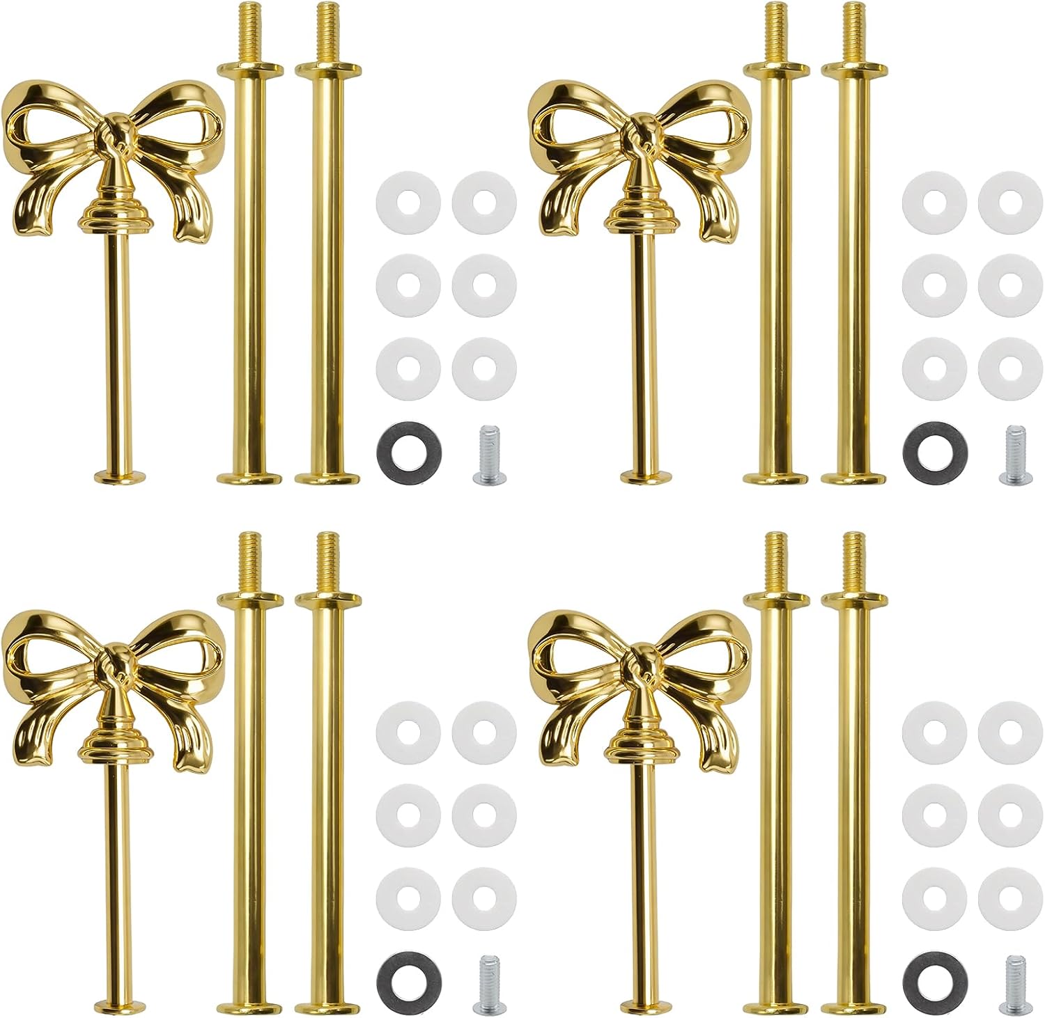 4 Sets 3-Tier Cake Stand Hardware Handles, Zinc Alloy Cake Plate Fittings with Screws, Ideal for DIY Cupcake and Fruit Displays at Parties and Events