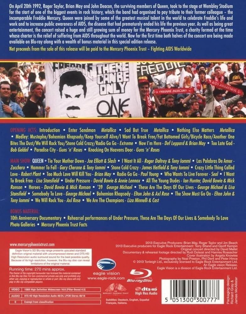 フレディ・マーキュリー・トリビュート・コンサート～エクステンデッド・ヴァージョン Amazon.co.jp: フレディ・マーキュリー・トリビュート・コンサート
