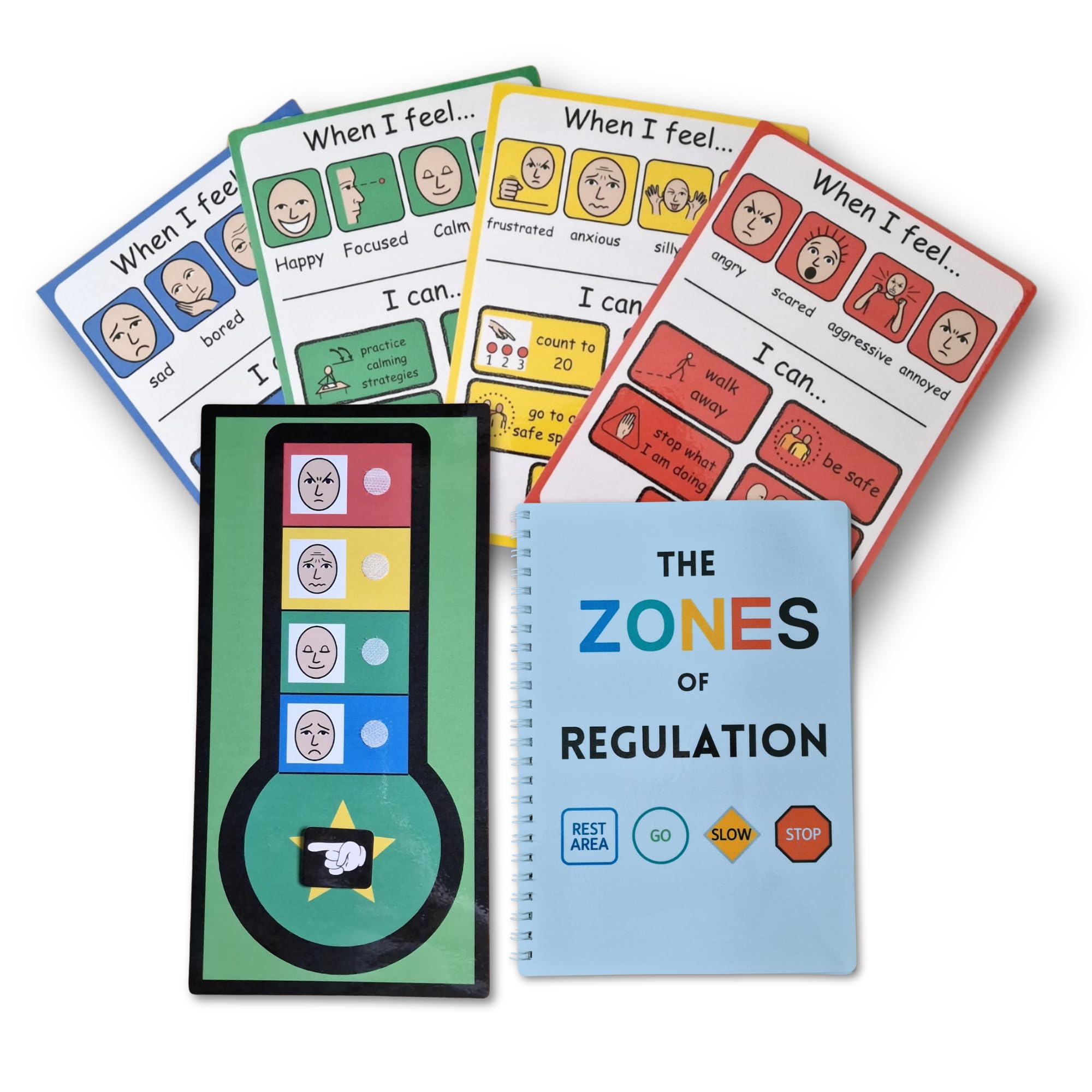 The 'Zone's Of Regulation' Bundle - includes Booklet, Posters and Thermometer - Visual Communication, Autism SEN, now and next PECs