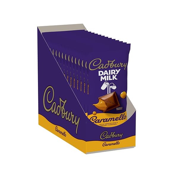 CADBURY DAIRY MILK CARAMELLO Milk Chocolate Candy Bars, 4 oz, 14 Ct