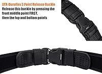 Vista 5 de TACNEX Cinturón de trabajo de tejido de canasta de 2 pulgadas con forro de gancho, 4 protectores de 1.5 pulgadas, cinturón interior reversible