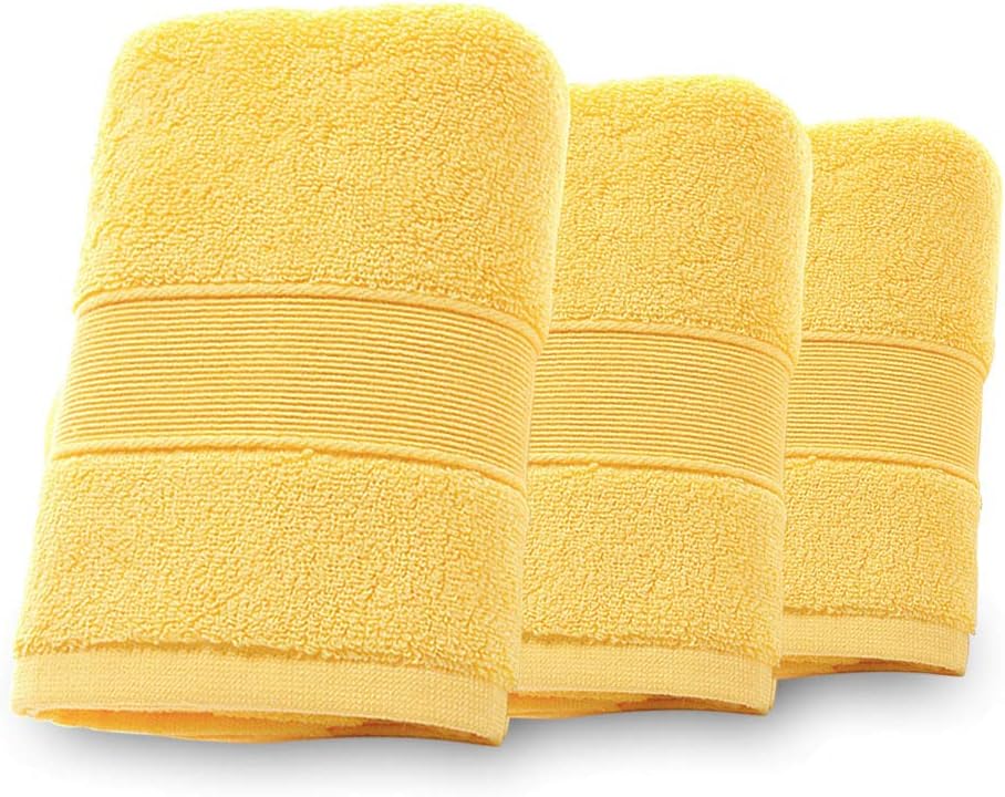tengsun 3 Piece Premium Hand Towels 100% Cotton 13.7”x30” 700 GSM, Home Bathroom, Kitchen Hotel Spa