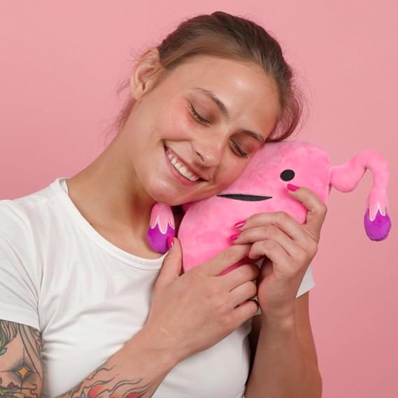 I Heart Guts Uterus Plush - 8.5 Cute Educational Organ Toy for Endometriosis, Hysterectomy & Womens Health - Funny Get Well Recovery Gift for Nurse, Patients & Medical Student STEM Anatomy Plushie