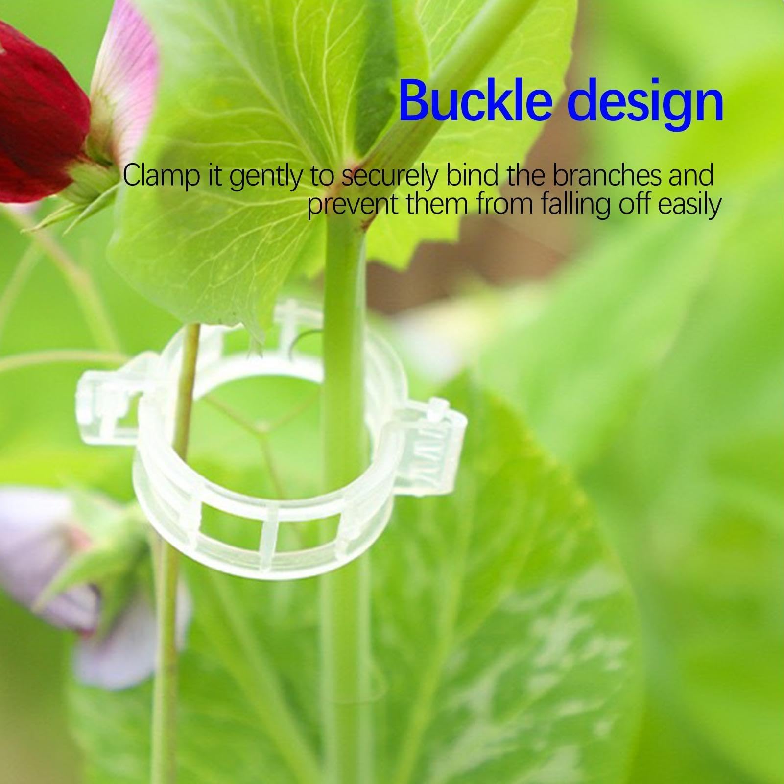 Attaches de Jardin, Clips de Support for Plantes Jardin, 300 pièces, Blanc, Vert, for tiges Vigne(Wit)