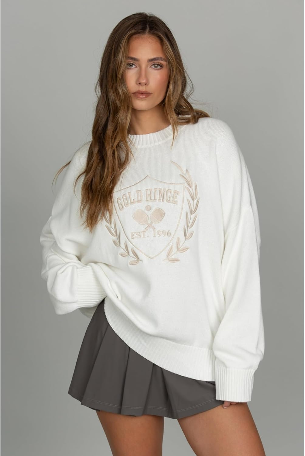 Oversized Crest Sweater