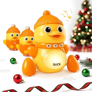 Duck Tummy Time Toys for Baby, Musical Toys for Toddlers, Baby Crawling Baby Toys for Boys Girls, Early Learning Education, Christmas Birthday Gifts for Babies 18 Months
