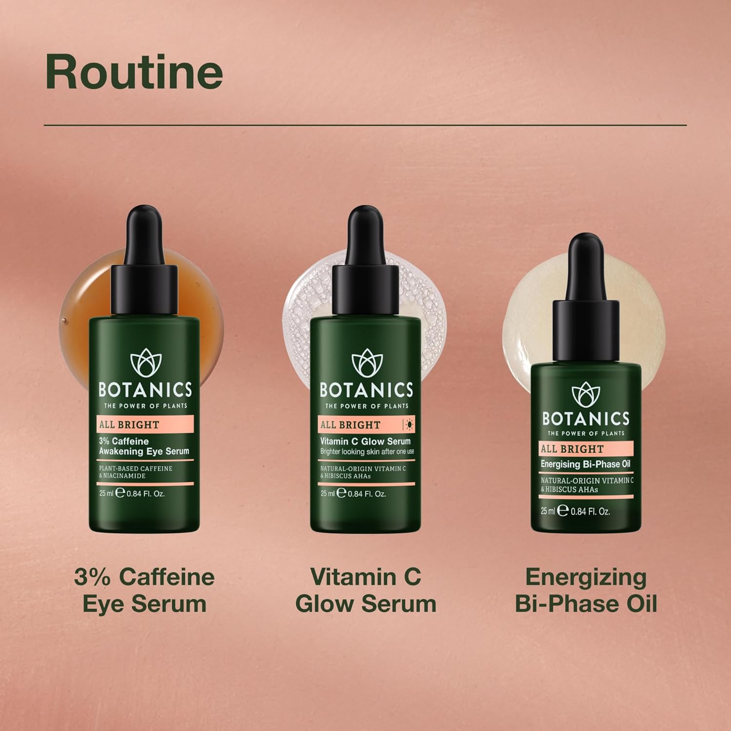 Botanics All Bright Caffeine Eye Serum - 3% Caffeine Awakening Under Eye Serum for Dark Circles and Puffiness - Refresh & Brighten Tired Eyes - Vegan & Cruelty Free (0.84 Fl Oz) - Image 5