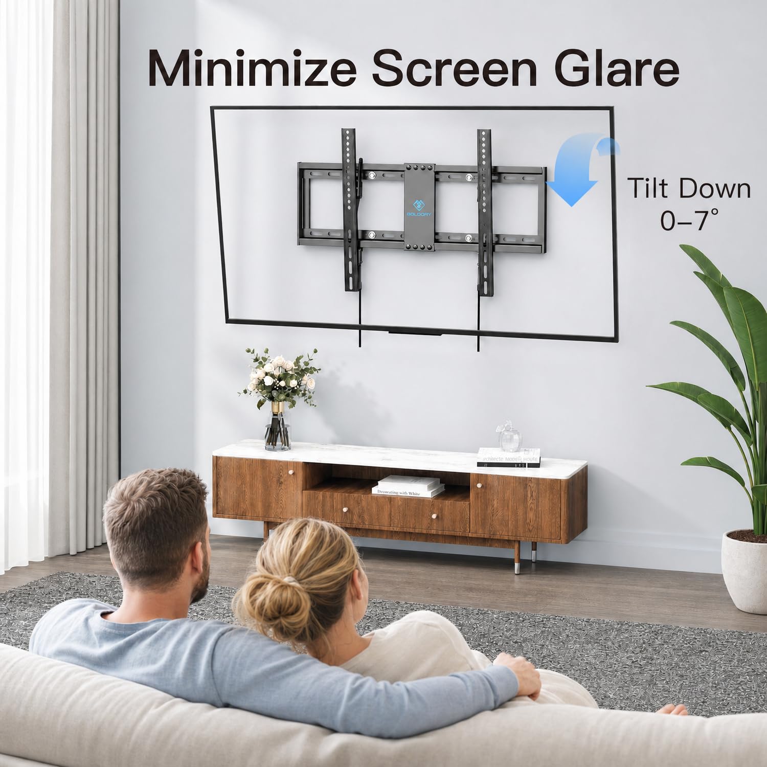 PERLESMITH Tilting TV Wall Mount for 37–85 inch TVs up to 132 lbs — Amazon image 6