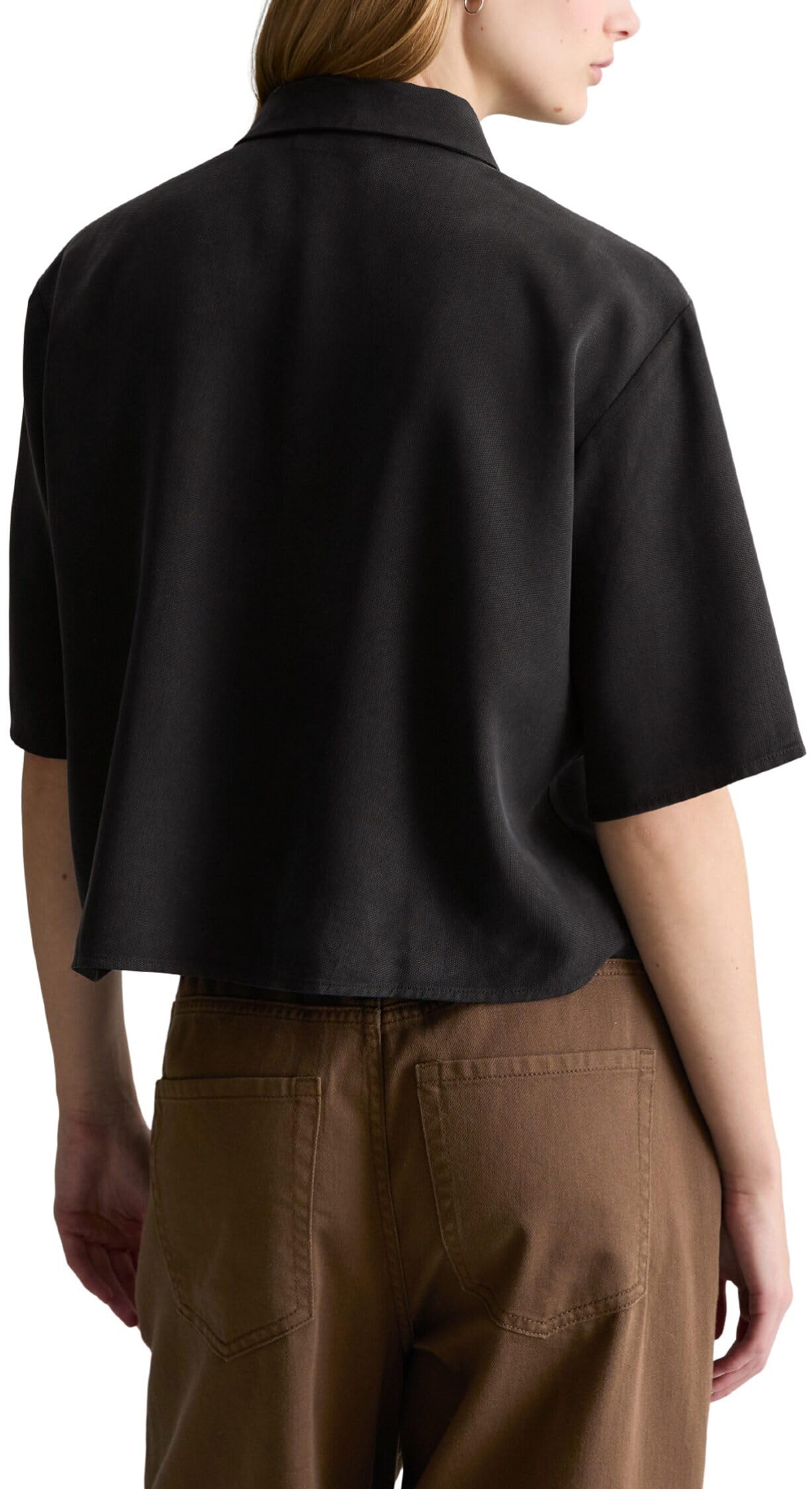 Marc OߴPolo Denim Damen Kurzarmbluse Cropped Relaxed Fit