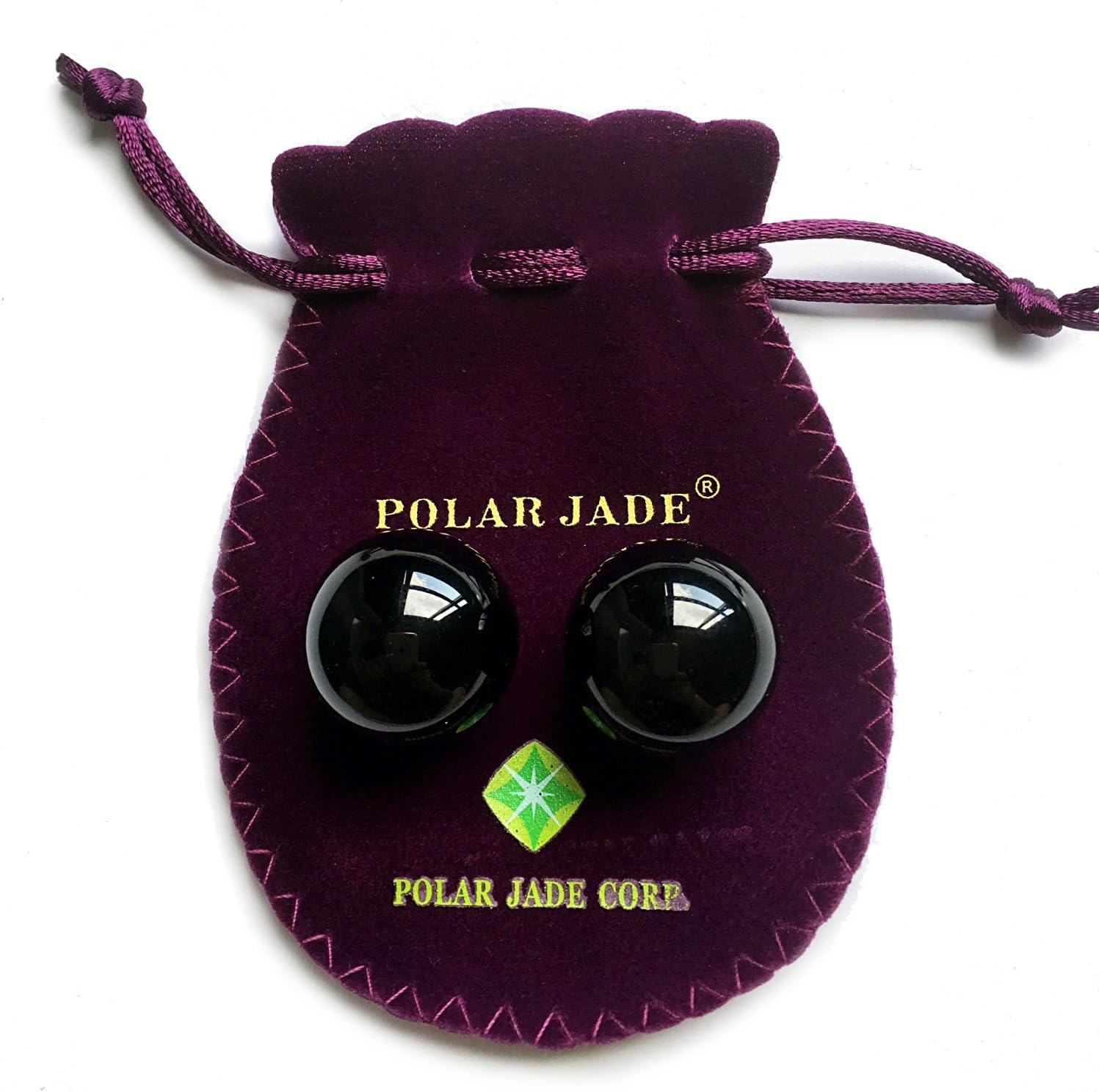 Kegel Balls 2pcs Set (Kegel Exercisers), Made of Obsidian Gemstone