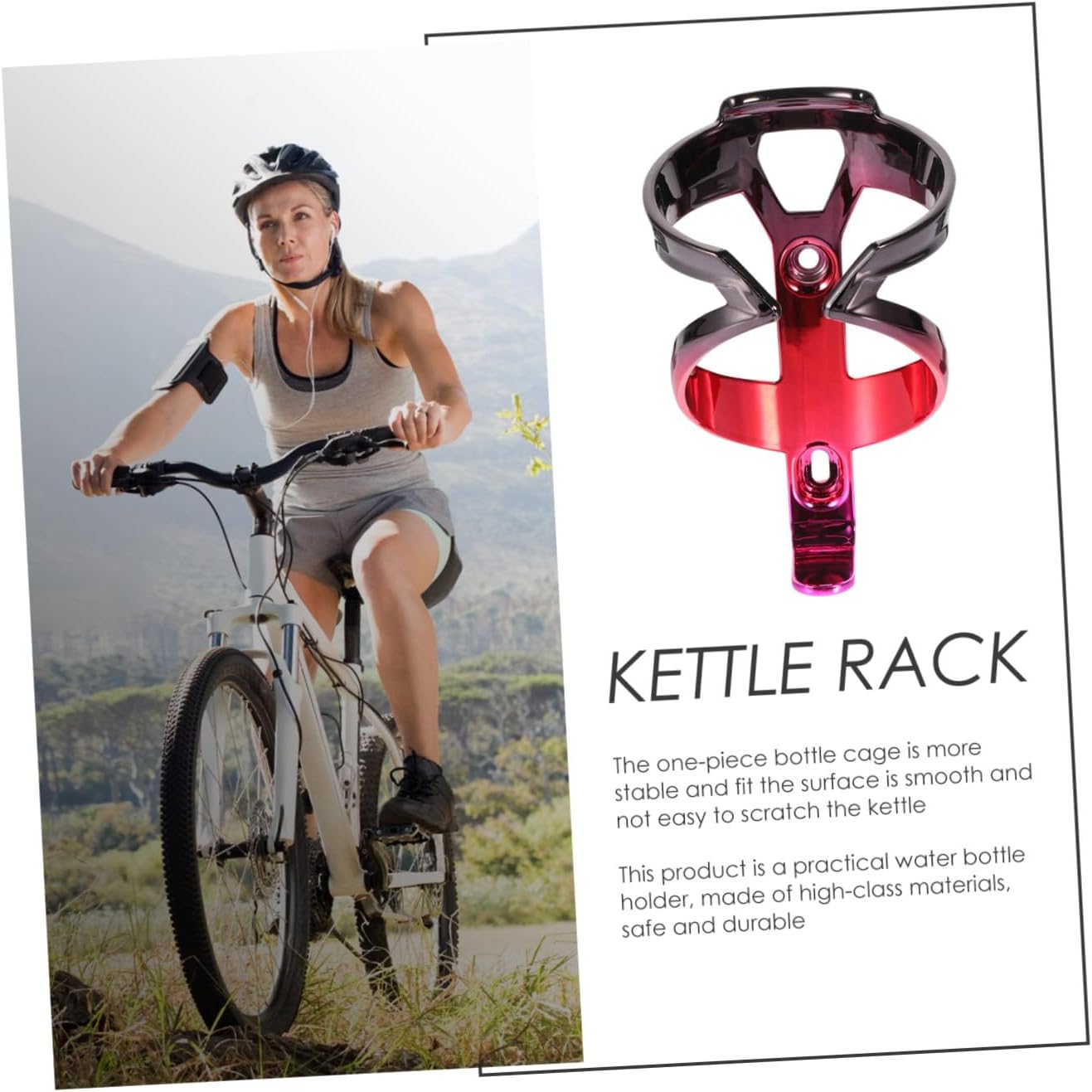 VANZACK Mountain Bike Water Bottle Cage, Bike Kettle Rack with Electroplated Colorful Finish, Sturdy Bicycle Cup Holder Stand for Outdoor Cycling image 3