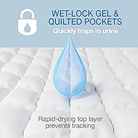 Vista 4 de Four Paws Wee-Wee - Almohadillas grandes para orina de rendimiento superior sin perfume para perros y cachorros, protección acolchada a prueba