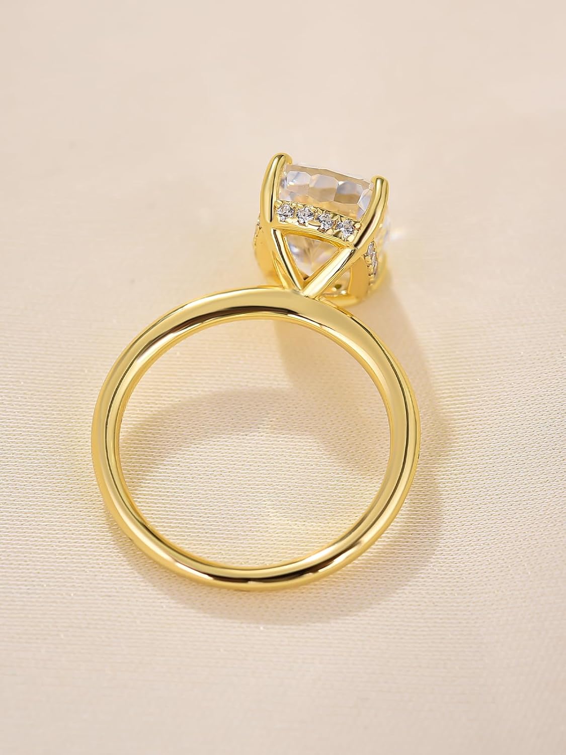 4.5CT 5A Grade Cushion Cut Zirconia Engagement Ring for Women, S925 Silver Promise Ring for Festival - Image 7