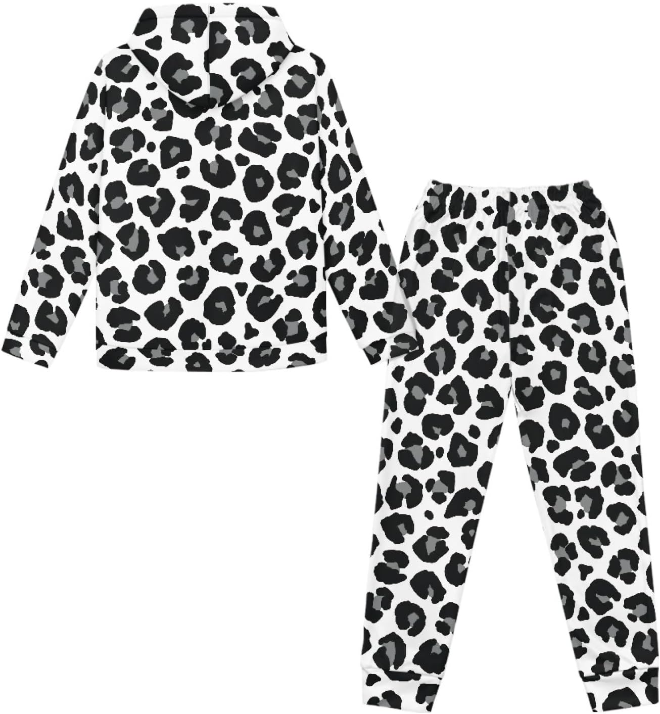 FUSURIRE Kids 2 Pieces Outfits Long Sleeve Sweatshirt and Sweatpant Set Active Pullover Hoodie Jogger Pant for 4-16 Y