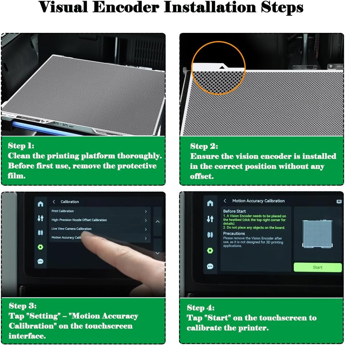 Bambu Lab H2C/H2D/H2S Printer Vision Encoder Calibration Board, Accuracy Improvement Calibration Tool, Suitable for Bambu Lab H2D Combo/H2S Combo 3D Printer