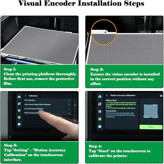 Bambu Lab H2C/H2D/H2S Printer Vision Encoder Calibration Board, Accuracy Improvement Calibration Tool, Suitable for Bambu Lab H2D Combo/H2S Combo 3D Printer