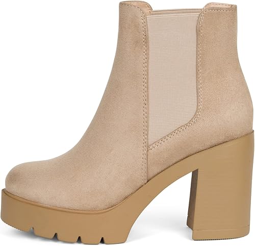 Top Botines Chelsea de tacón alto para mujer, con suela elástica doble