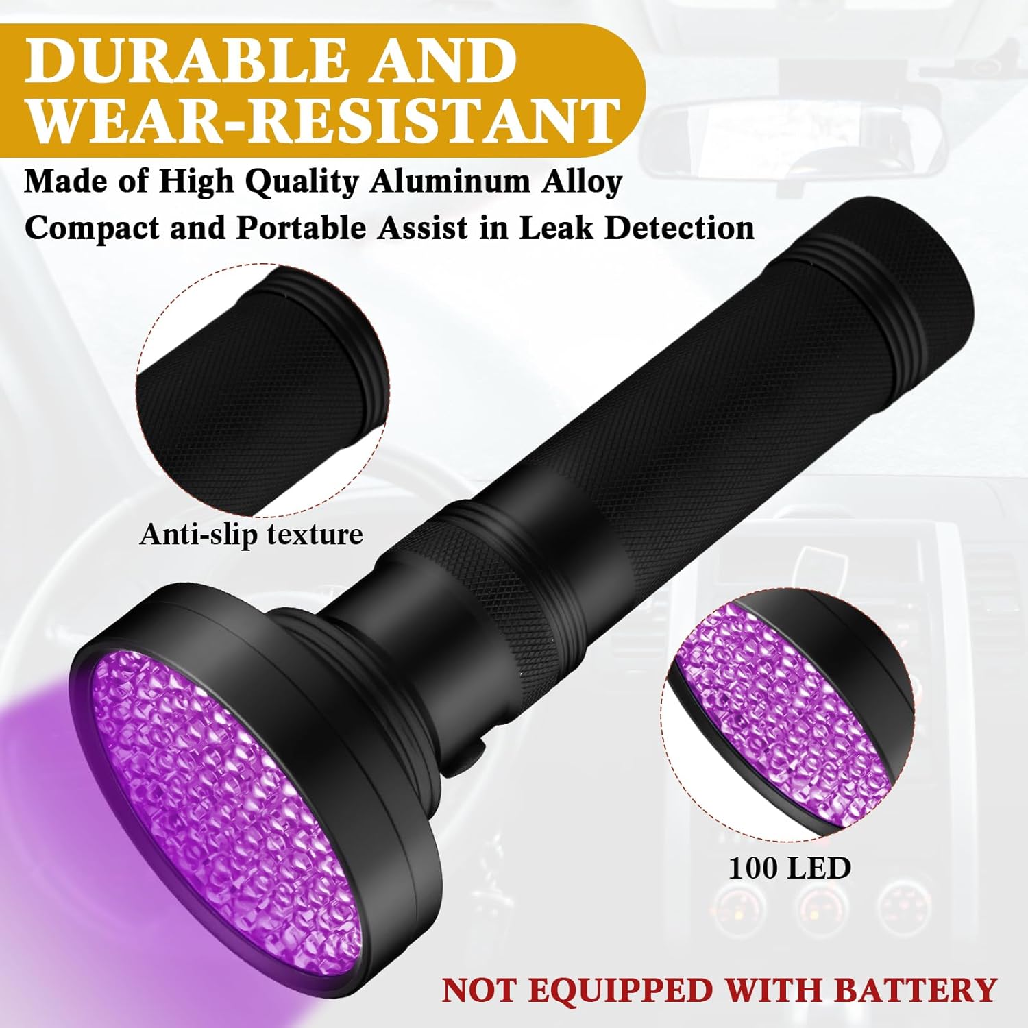 AC Leak Detector Kit, R1234yf R134a R410a AC Oil UV Dye Injector Kit Refrigerant Leak Detector Tool Low Side Quick Coupler Mini Split Adapter Glasses Flashlight(Classic)