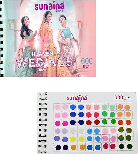 Sunaina Simple Plain Round Pastel Multicolour Forehead Sticker kumkum with diff Sizes spiral Bindi Booklet For Women &amp; Gir...