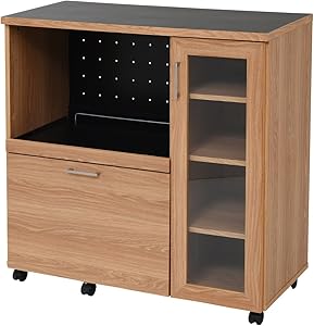 JKプラン キッチンワゴン ナチュラルブラック 90×41.5×89.5cm FAP-1022-NABK