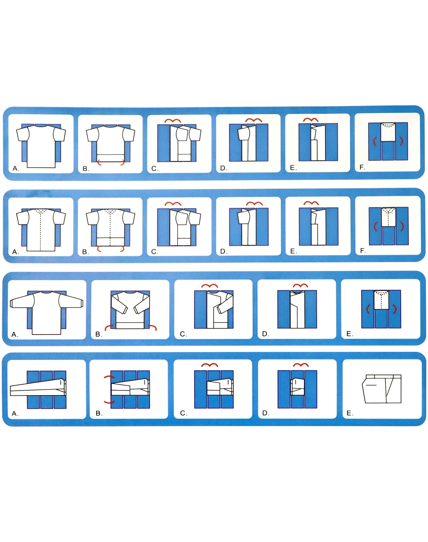 QWORK Tavola Pieghevole per Vestiti, Cartella per Magliette, Cartelle per Bucato, Plastica, Nero