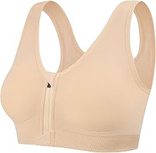 Tuopuda Sports Bra with Zipper for Women High Impact Training Women Front Closure Sports Bra Post Operative with Back Support
