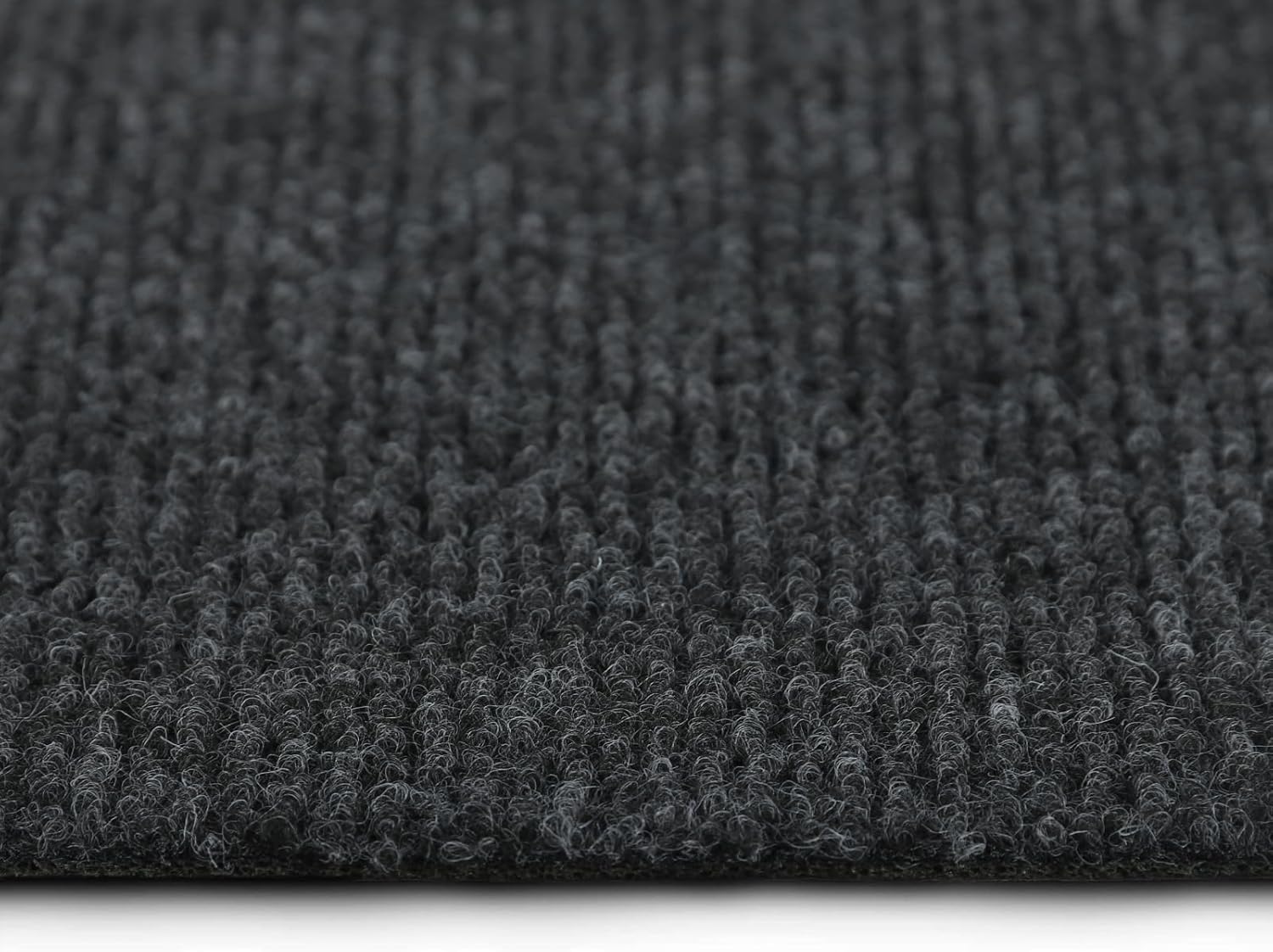 24"x 24" carpet tiles peel and stick 10pcs, non-slip carpets squares (40 sqft/box, black) - indoor outdoor carpet tiles, self adhesive diy installation for room/kitchen/basement/garage