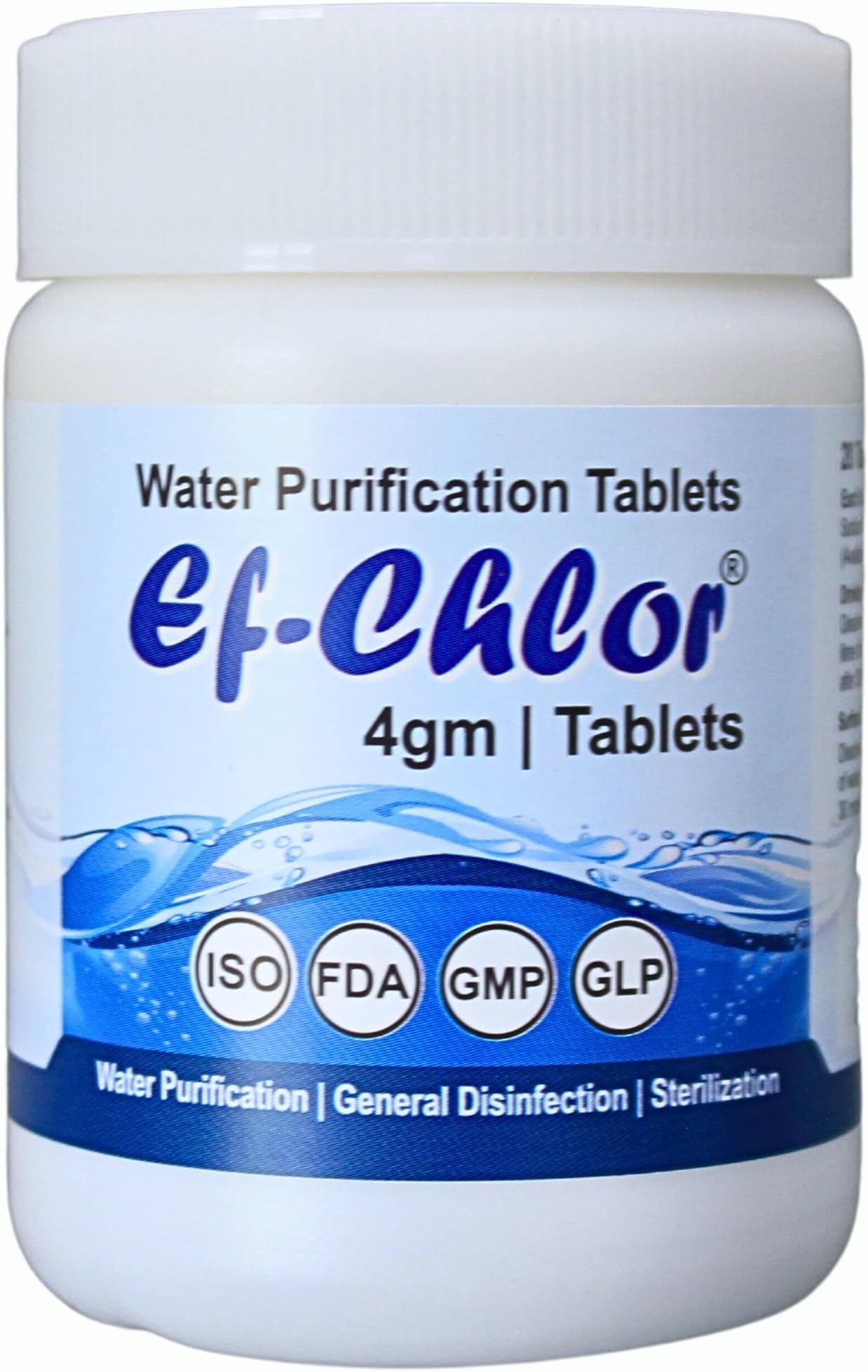 EfChlor 8.5mg Water Purification Tablets Pack of 100 Emergency Use