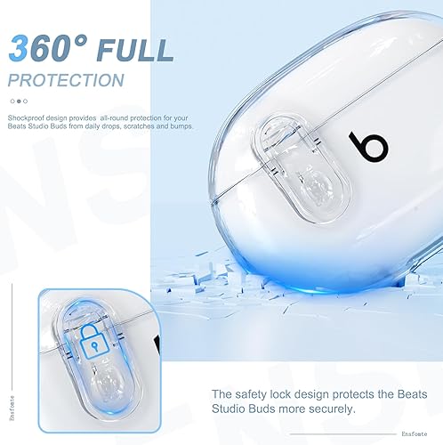 Miniatura 4 de Beats Studio BudsStudio Buds Plus - Funda transparente 20212023 con kit de limpieza, funda protectora de bloqueo seguro para nuevos Beats Studio