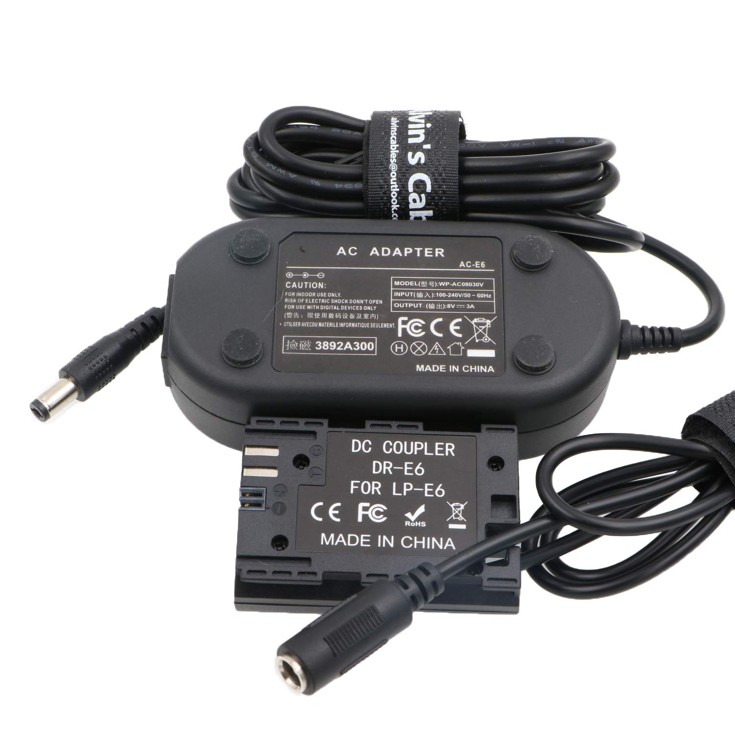 Amazon | Alvin's Cables ACK E6 の代替 AC 電源 アダプター