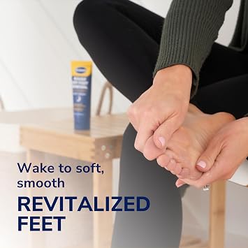 Dr. Scholl's Rough, Dry Foot Renewal Ultra Overnight Treatment with Overnight Foot Cream 3oz with Aloe, Coconut Oil & Urea and Heel Sleeve Socks, Deeply Moisturize & Soften Feet, Dermatologist Tested