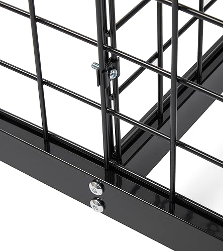 Miniatura 8 de SSWBasics Unidad de góndola de rejilla negra, incluye base y ruedas, unidad de rejilla de 48 pulgadas de largo x 66 pulgadas de alto x 24 pulgadas