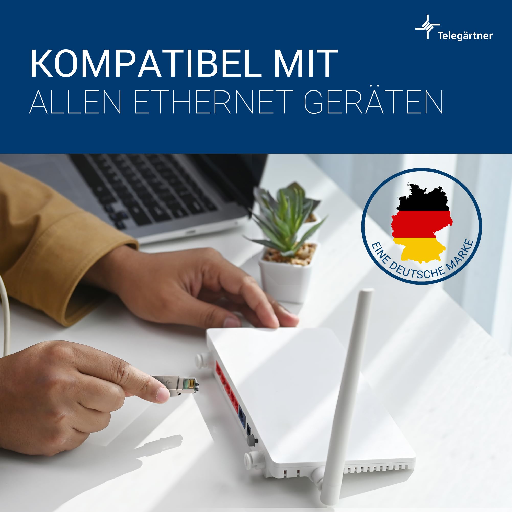 TELEGARTNER 12 Stück Feldkonfektionierbarer RJ45-Steckverbinder MFP8 Cat.6A, geschirmt, Vierkammer-Adermanager, Farbcodierung T568B, konfektionierbar vor Ort, IP20