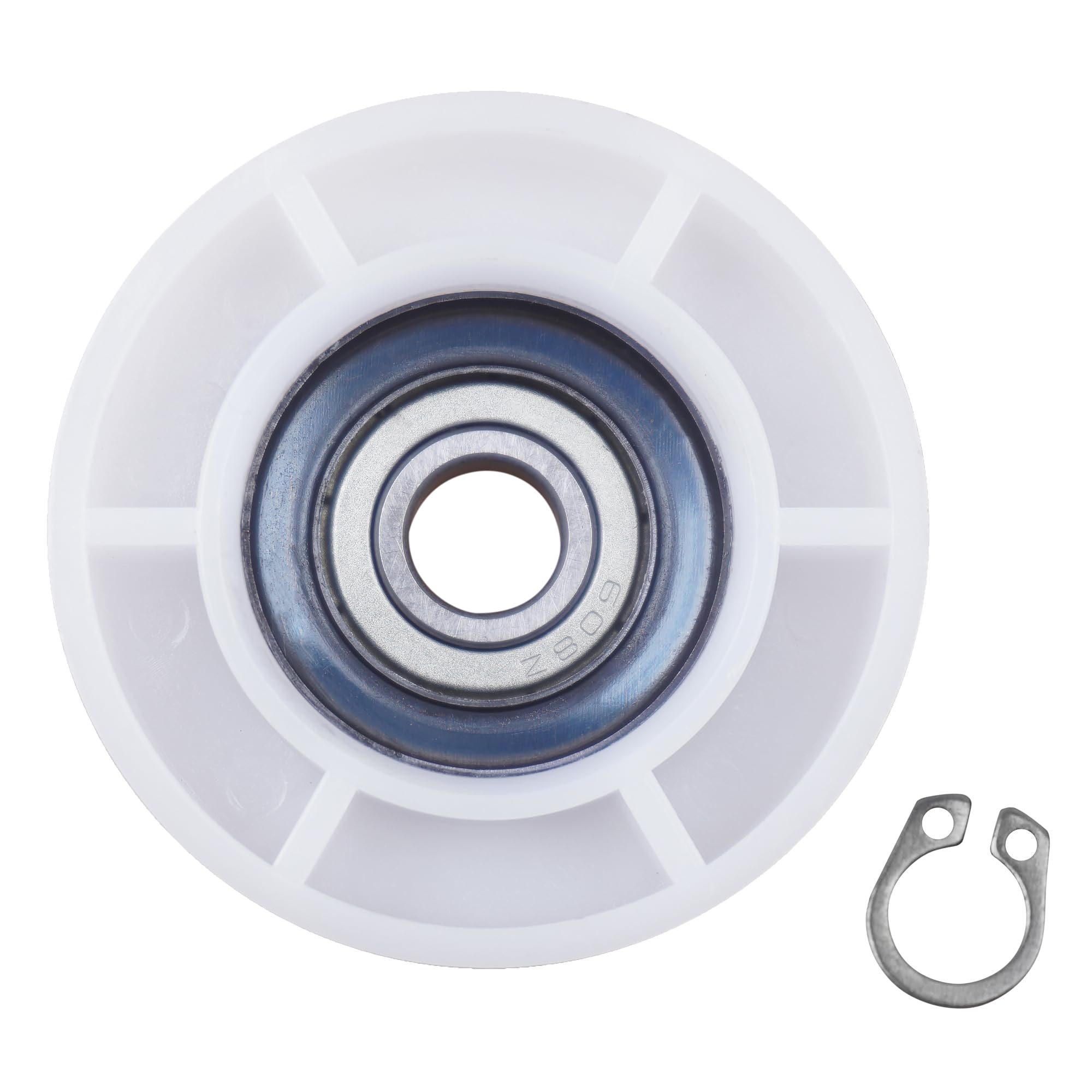 VIOKS Rolka napinająca, pasek klinowy, pasek wielorowkowy 45 mm Ø zamiennik do Bosch Siеmens 00632045 632045 rolka z tworzywa sztucznego - napinacz paska z łożyskiem kulkowym do suszarek ekstra klasa