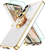 Vista 132 de Gritup Funda para Samsung Galaxy A14 5G: Funda para Samsung A14 2 piezas, protector de pantalla, soporte de anillo de rotación de 360°, soporte