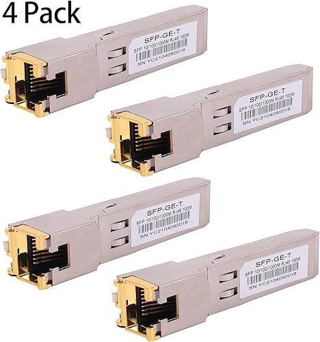 Miniatura 9 de Transceptor modular Ethernet de cobre 1000BASE-T Gigabit SFP a RJ45 para Cisco, Meraki, Ubiquiti, DTP Link, Supermicro, Netgear, Broadcom, 1.25G