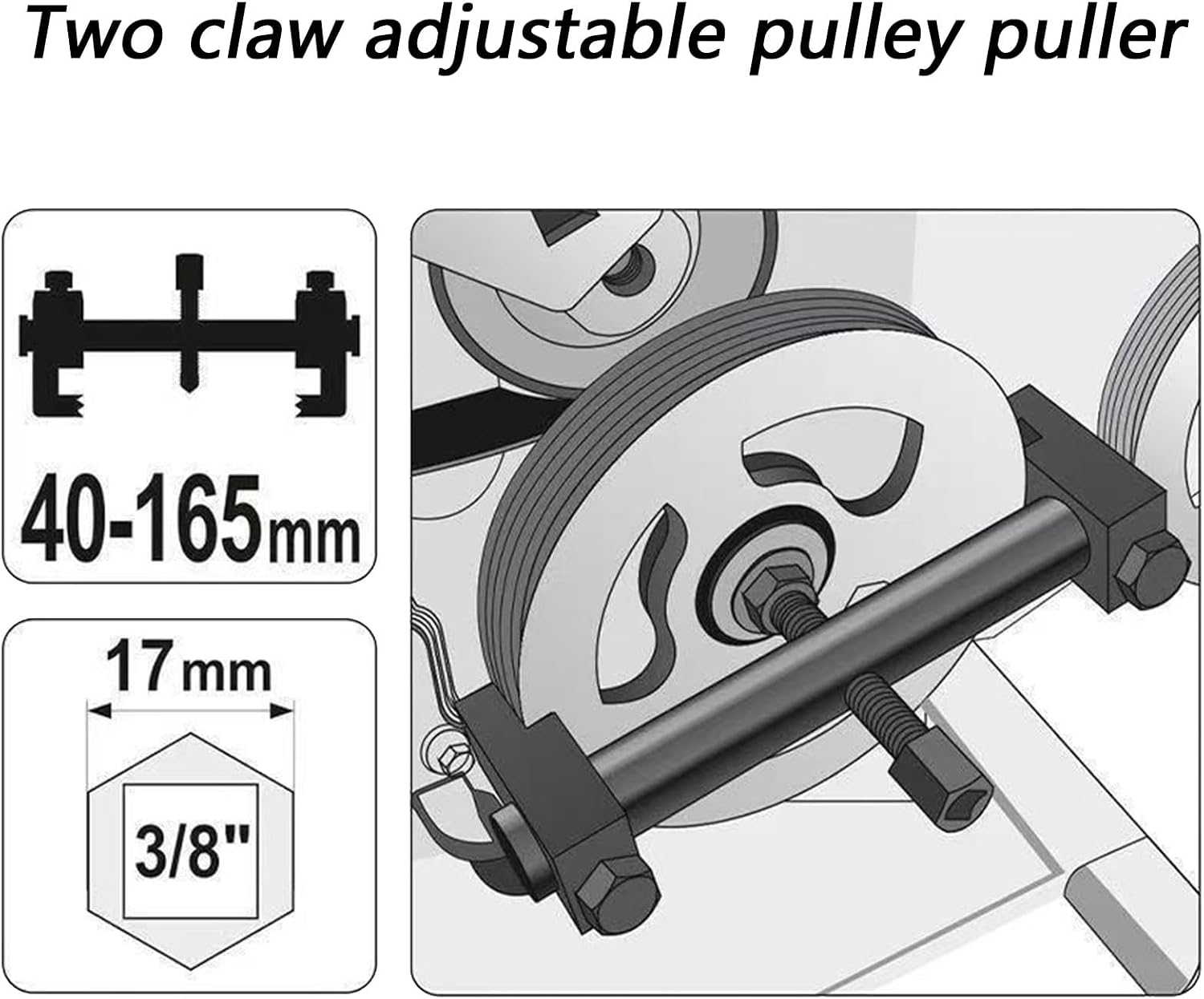 Strength Metal Pulley Puller with Secure Grip