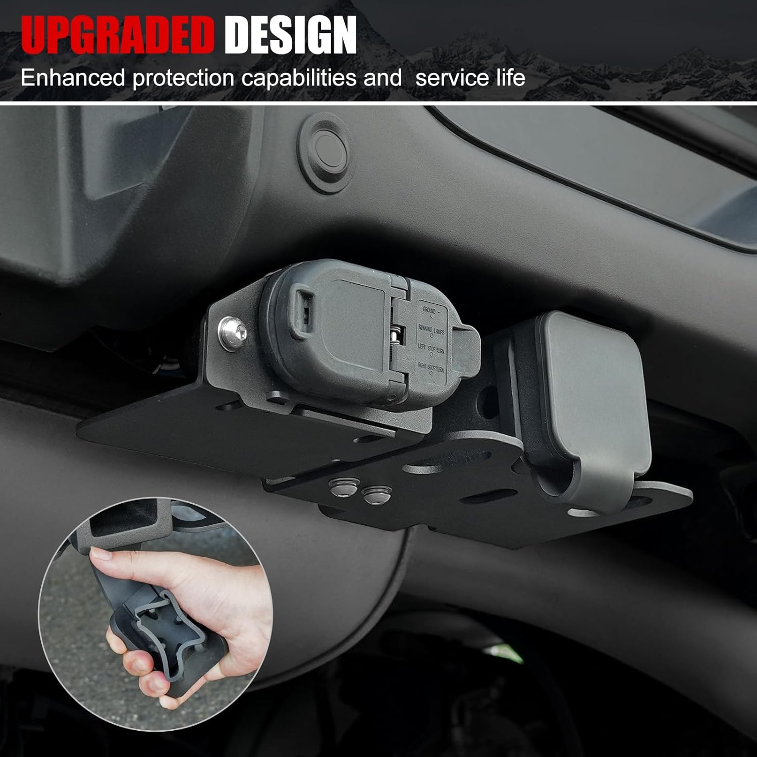 Mabett 2" Tow Trailer Hitch Receiver for Ford Bronco 2026，2021–2025 2/4-Door, Seamless Steel Rear Bumper Mount for Towing, Cargo Carriers & Bike Racks (Not for Sport)