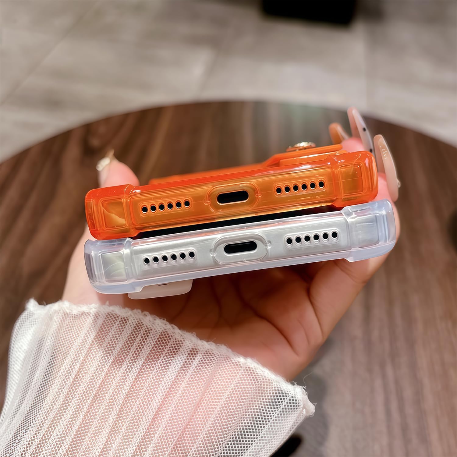 siduater Strap Case for 6.3" iPhone 17 Pro with Wristband Kickstand, Clear Soft TPU Protective Shockproof Bumper Rugged Cover, Adjustable Hand Grip Loop for iPhone 17 Pro 6.3 Inch, Crystal Clear - Image 7