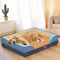 Vista 74 de Comfort Expression - Cama ortopédica para perros extragrandes, 53 x 42 pulgadas, cama impermeable y de apoyo de espuma con cojines removibles