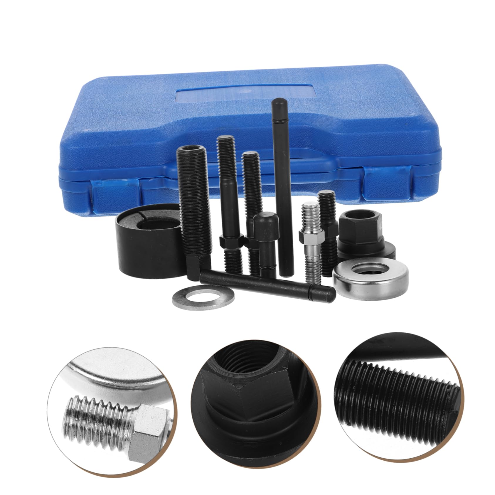 Gatuida Kit Estrattore e Installatore per Volante e Puleggia Pompa, Acciaio al Carbonio Rosso, Resistente All'usura, con Custodia per Officina Auto