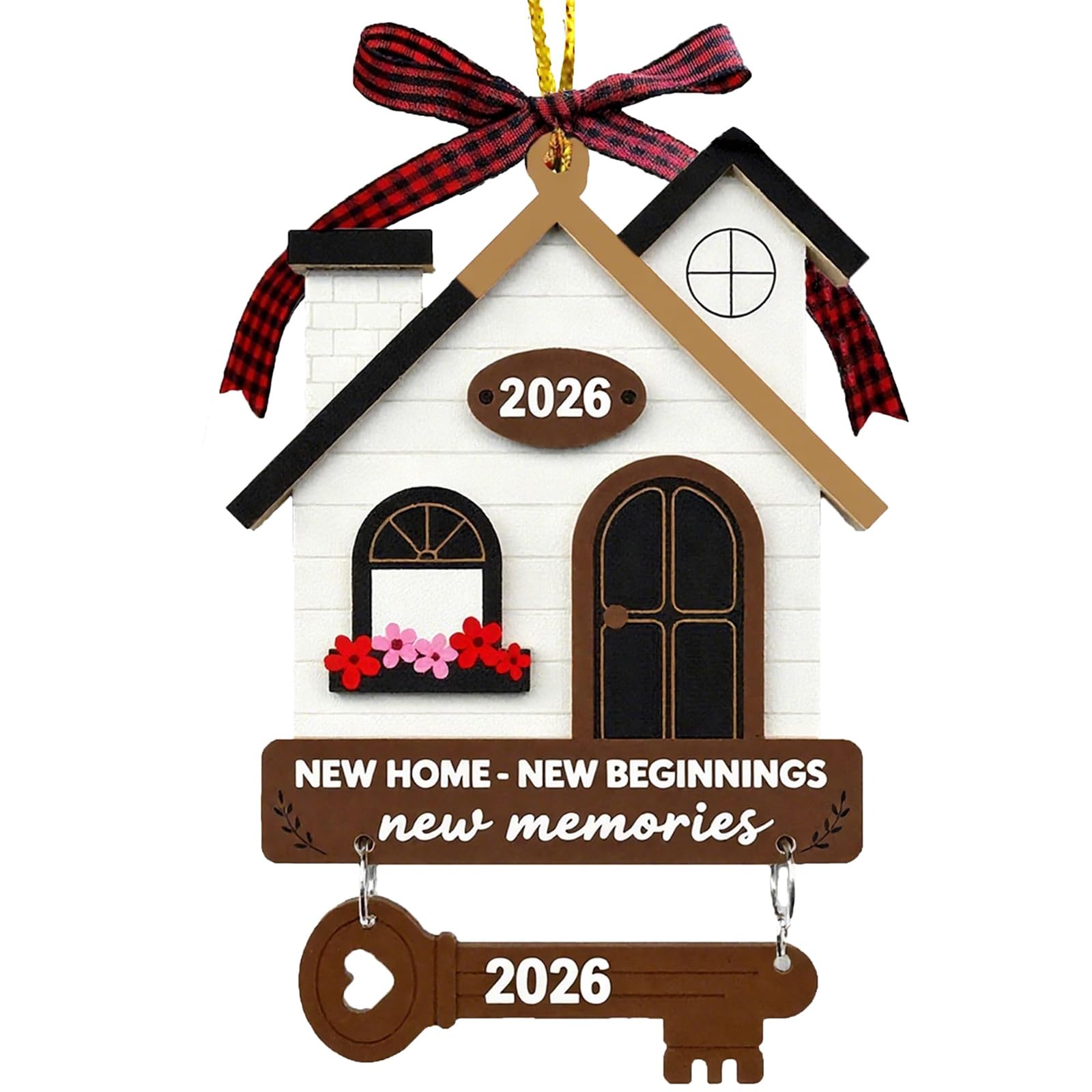 Yunlijia Women's Red New Home Gifts Ornament 2026 House Warming Gifts Wooden House Decorations New Home Housewarming Presents Homes For Couple Beginnings For Keepsake For First Homes Family Friends