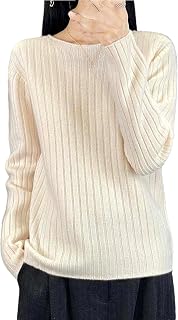 Adhdyuud Women's Ribbed Knit Sweater Soft Warm Winter Pullover Long Sleeve Slim Fit Crew Neck Cozy Knitted Sweaters