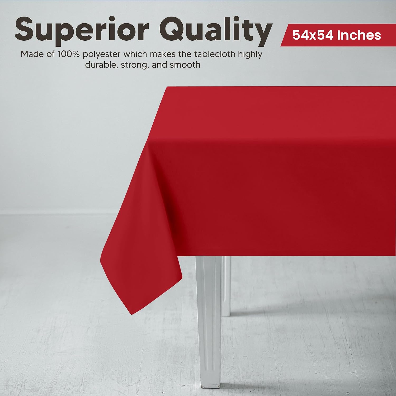  Square Table Cloth 2 Pack [54x54 Inches, Red] thumbnail
