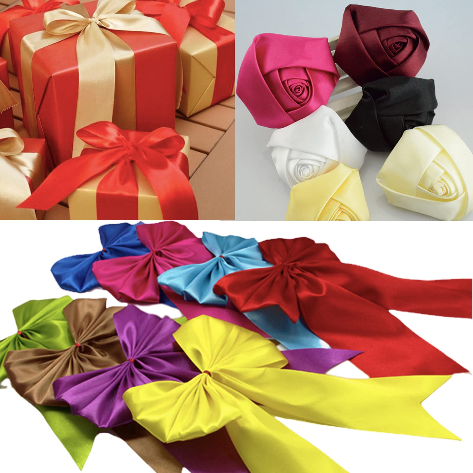 22m Wide Red Satin Ribbon 40mm for Wedding Car,Large Fabric Christmas Ribbon 1.5 Inch Car Ribbon Thick Baby Blue Ribbon for Crafting,Gift Wrapping,Wedding,Christmas,DIY,Hair Bows,Cake Decorations — view 9