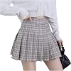 ZZSRJ Women's Summer Bottoming Pink Plaid Mini Skirt High Waist Pleated Skirt Women's Sports Training Skirt Uniform Tennis Skirt Color : G, Size : Medium