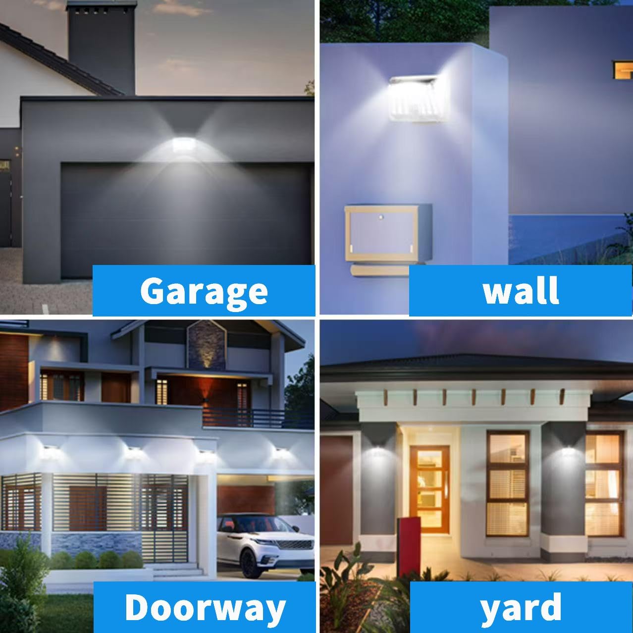 4 Packs Solar Wall Sconce Lights Motion Sensor Outdoor, Super Bright Waterproof,-270° Wide 3 Lighting Modes for Security Walking Fence Backyard Deck Garden Door Step Garage Outside.
