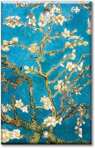 Miniatura 27 de Art Plates - Van Gogh: Placa de interruptor de flores de almendro - Doble palanca Double Toggle,Tapa para enchufe,Combo: salida/balancín,Combo