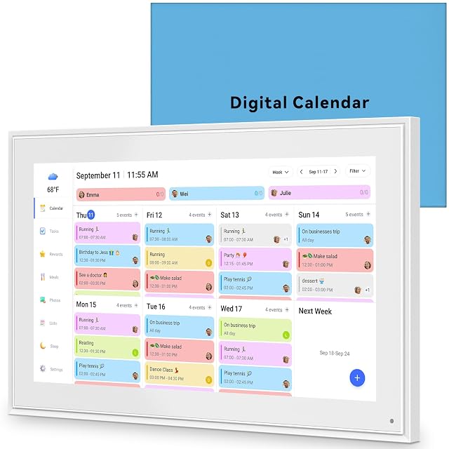 15 6 Inch Digital Calendar Wall Touch Screen Chore Chart 32GB Electronic Calendar Smart Family Planner Wall and