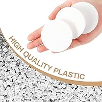 Vista 4 de 50 tapones de plástico para agujeros, tapa de rosca blanca, enchufe de bloqueo a presión, panel redondo tipo empotrado para muebles de cocina